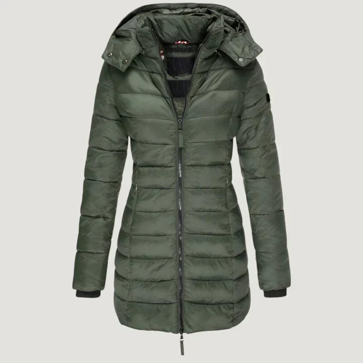 Progressive Long Hooded Jacket For Women | Brielle