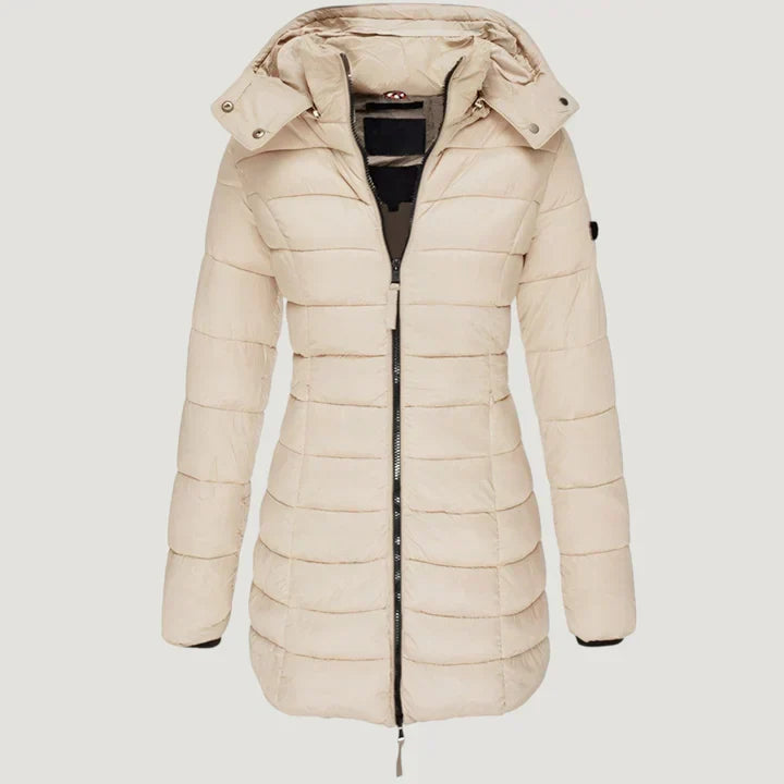 Progressive Long Hooded Jacket For Women | Brielle
