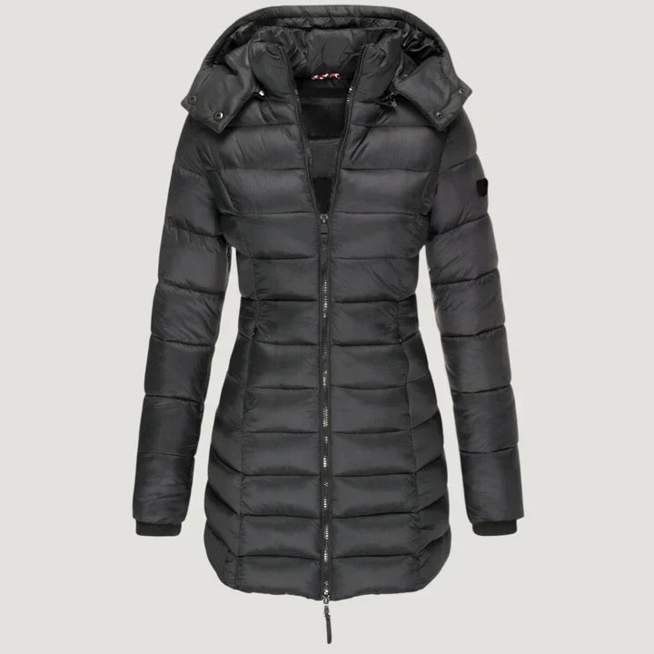 Progressive Long Hooded Jacket For Women | Brielle