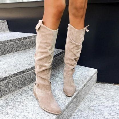 Corduroy Chic Knee High Boots For Women | Valentina