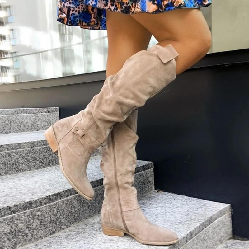 Corduroy Chic Knee High Boots For Women | Valentina
