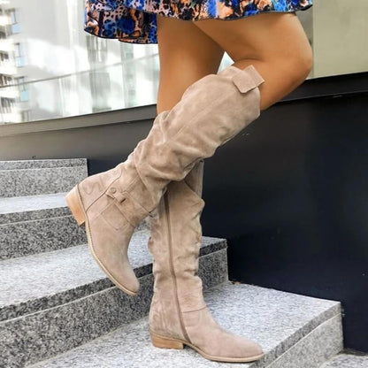 Corduroy Chic Knee High Boots For Women | Valentina