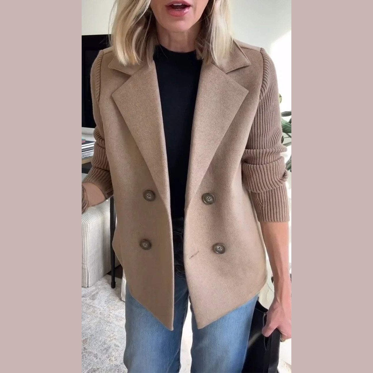 Sleek Casual Double Breasted Blazer For Women | Alessandra
