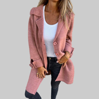 Fashionable Casual Long Button Coat For Women | Arlena