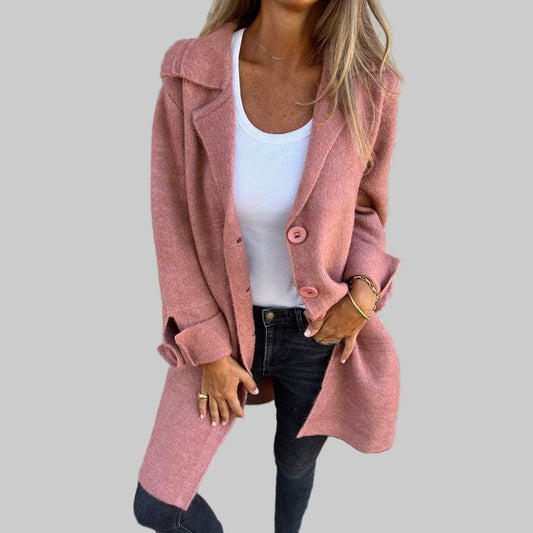 Fashionable Casual Long Button Coat For Women | Arlena
