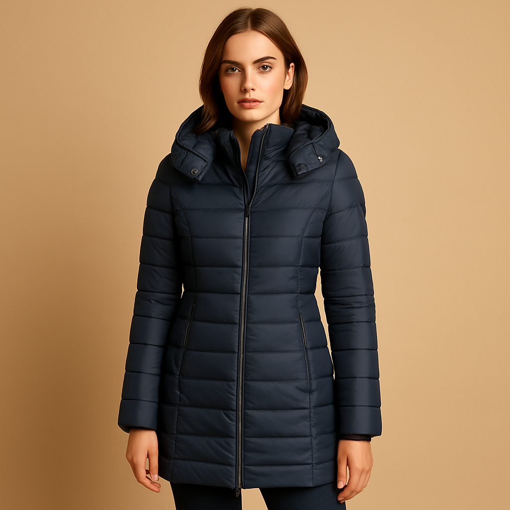 Velvety Lightweight Quilted Hooded Jacket For Women | Serelune