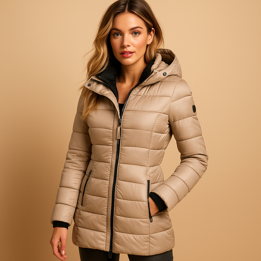 Velvety Lightweight Quilted Hooded Jacket For Women | Serelune