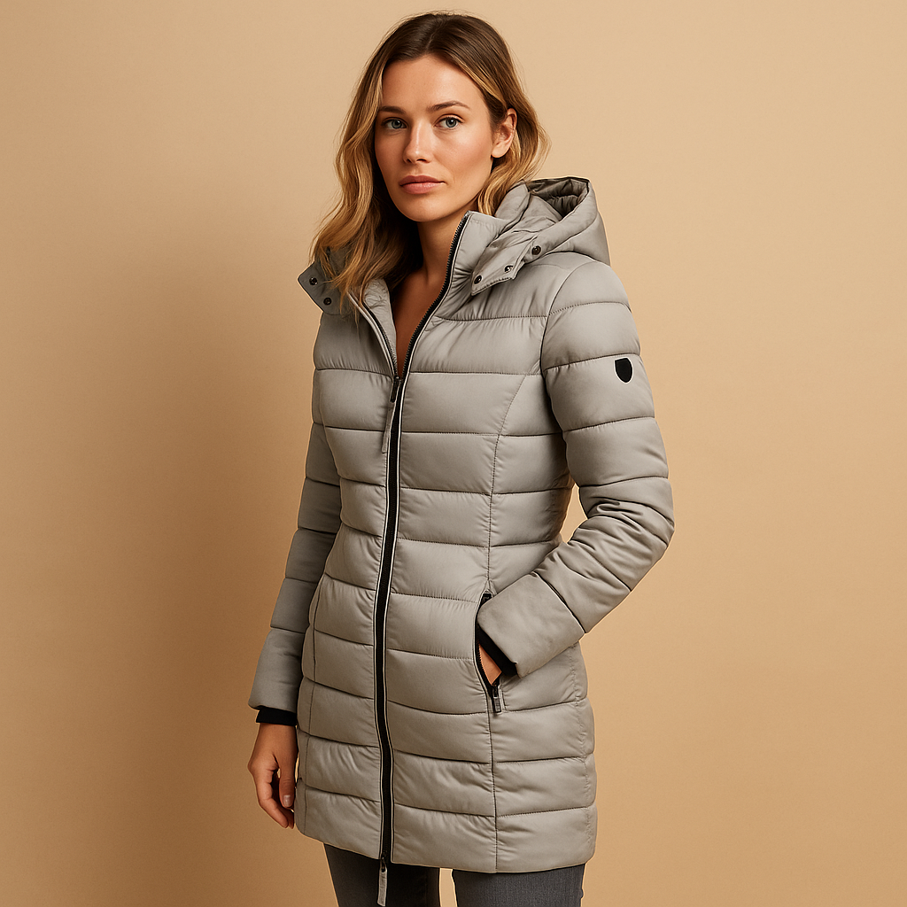 Velvety Lightweight Quilted Hooded Jacket For Women | Serelune