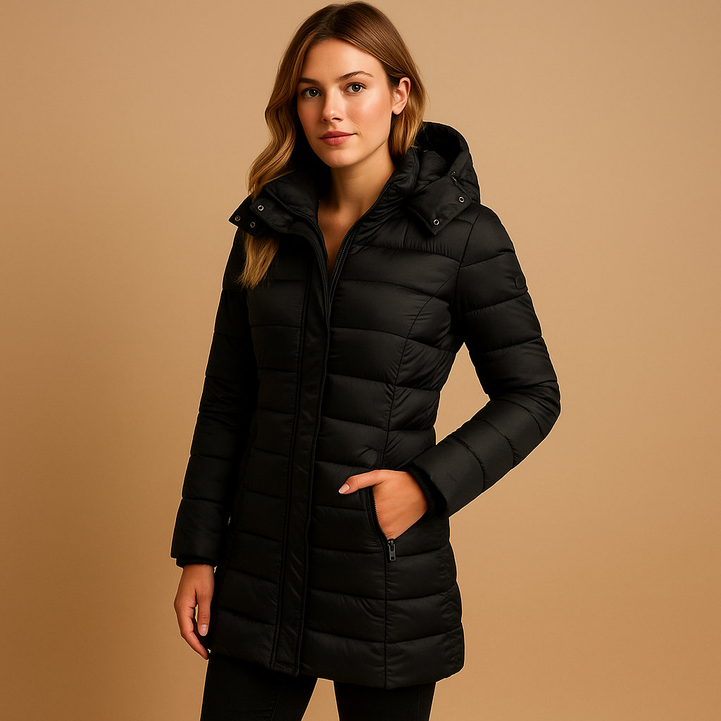 Velvety Lightweight Quilted Hooded Jacket For Women | Serelune