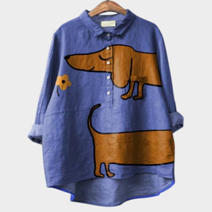 Loving Artistic button-up shirt with relaxed silhouette for women | Audrey