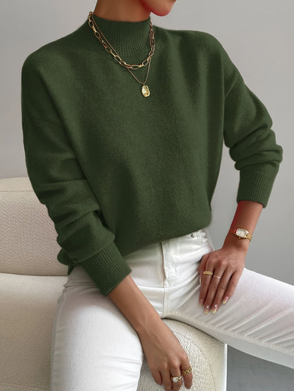 Calming Classic Roll Neck Sweater For Women | Elaine