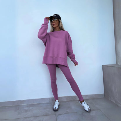 Highland Long Sleeve Sweatshirt And Trousers Set For Women | Naomi
