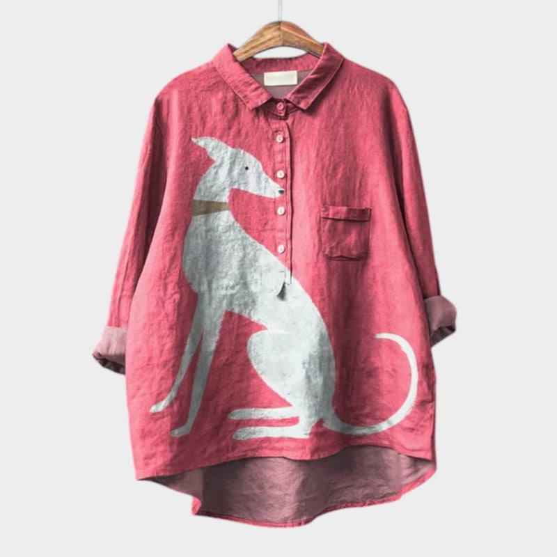 Loving Artistic button-up shirt with relaxed silhouette for women | Audrey