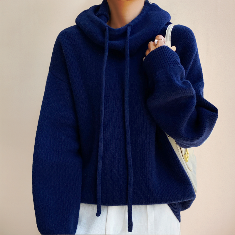 Twinkling High Neck Drawstring Hoodie for Women | Solara