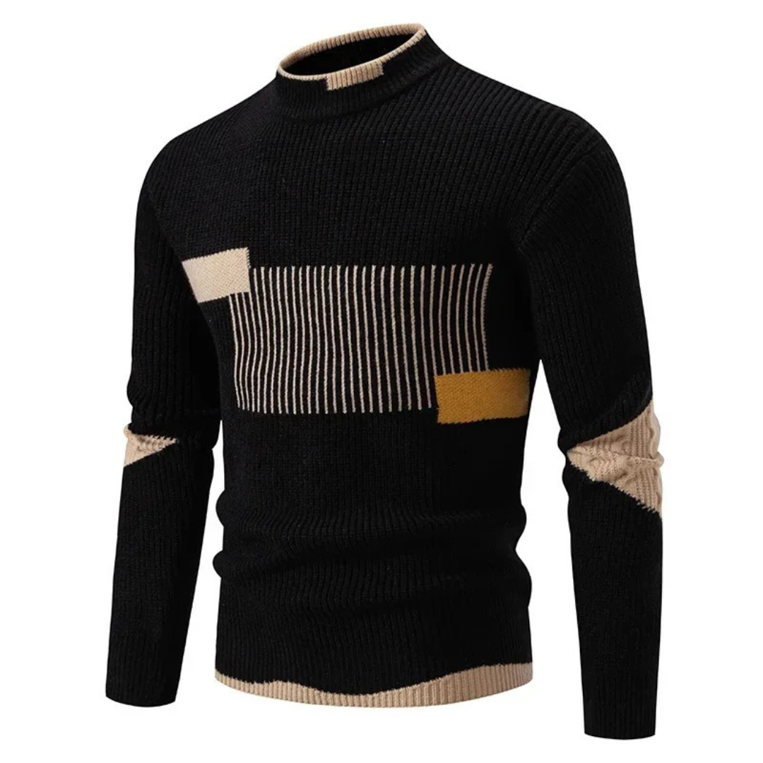 Heartfelt Colour-Block Knit Sweater for Men | Rowan