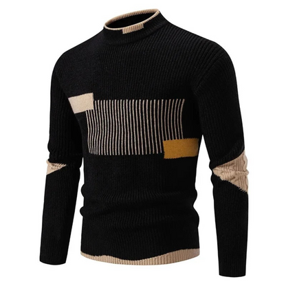 Heartfelt Colour-Block Knit Sweater for Men | Rowan