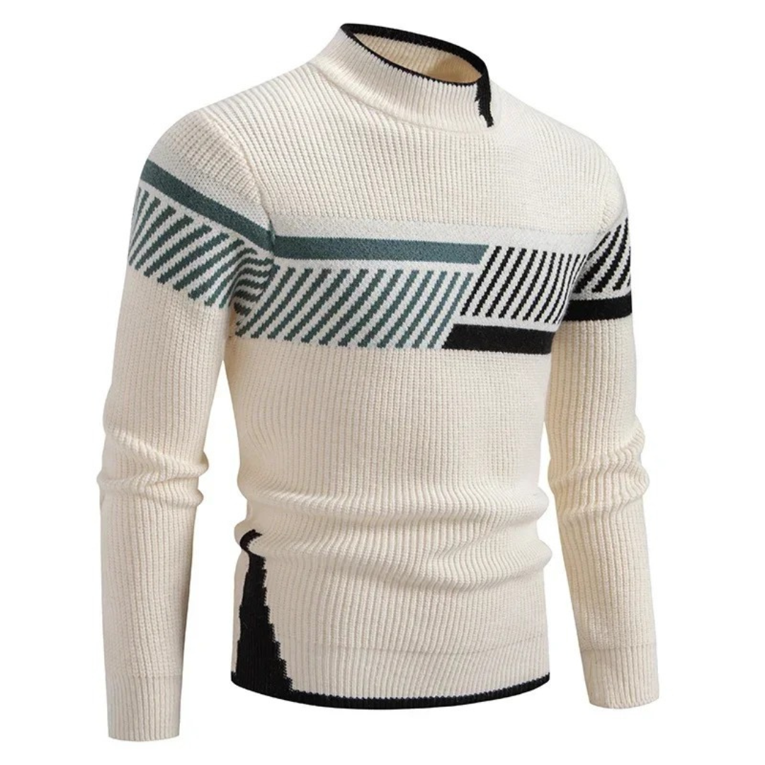 Heartfelt Colour-Block Knit Sweater for Men | Rowan