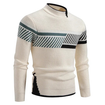 Heartfelt Colour-Block Knit Sweater for Men | Rowan