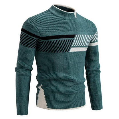 Heartfelt Colour-Block Knit Sweater for Men | Rowan
