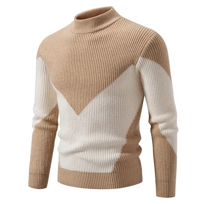 Heartfelt Colour-Block Knit Sweater for Men | Rowan