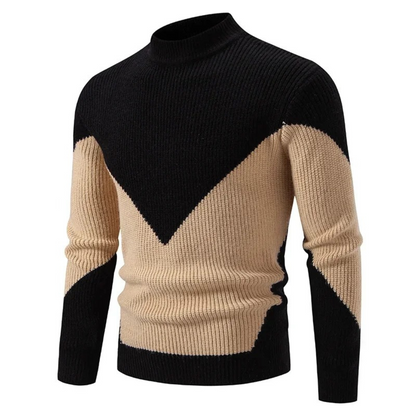 Heartfelt Colour-Block Knit Sweater for Men | Rowan