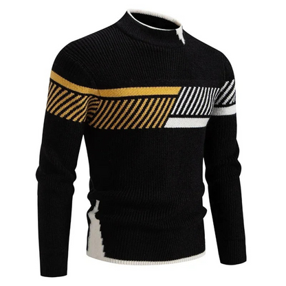 Heartfelt Colour-Block Knit Sweater for Men | Rowan