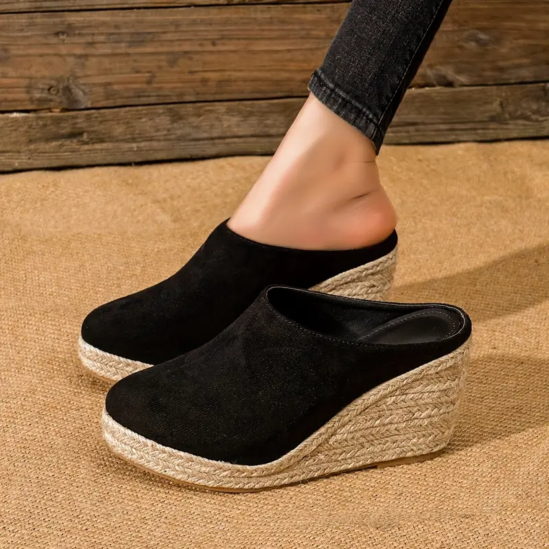 Inviting Classic wedge mules with slip-on design for women | Ismay