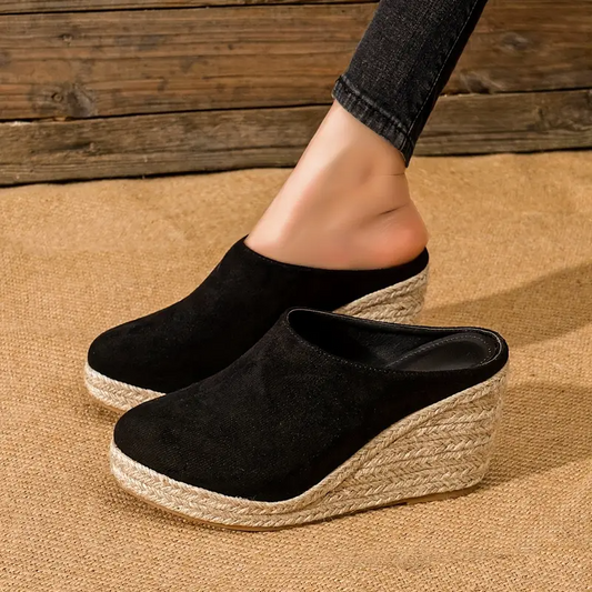 Inviting Classic wedge mules with slip-on design for women | Ismay