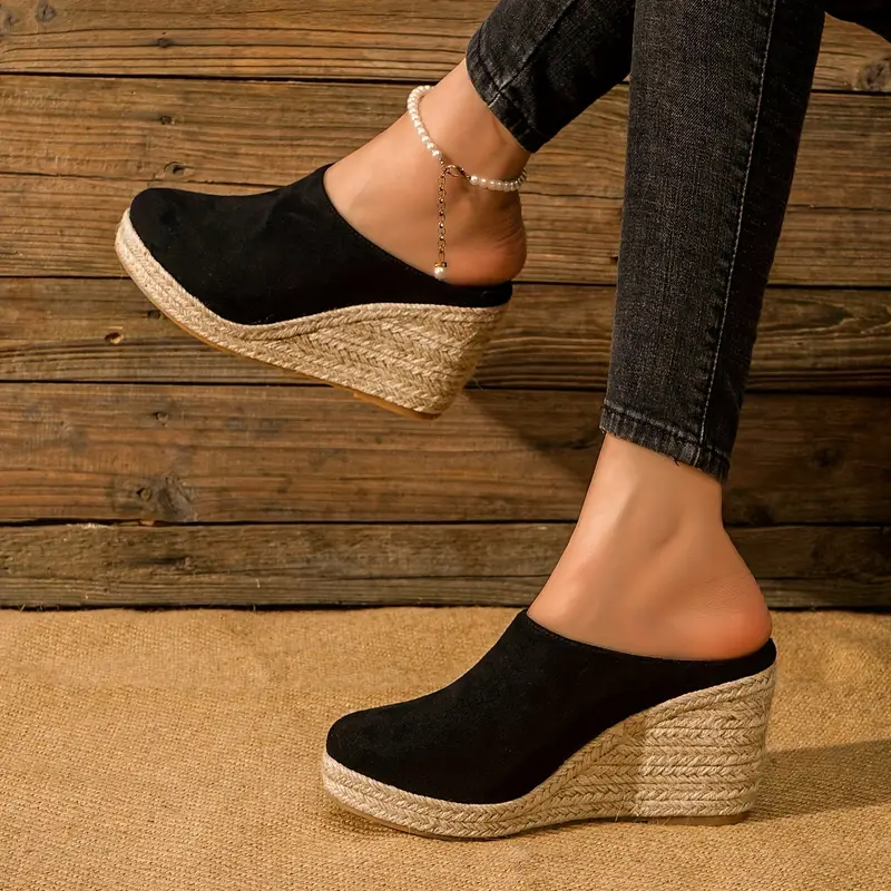 Inviting Classic wedge mules with slip-on design for women | Ismay