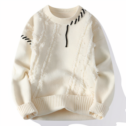 Belgravia Knitted sweater with patchwork pattern for men | Jasper